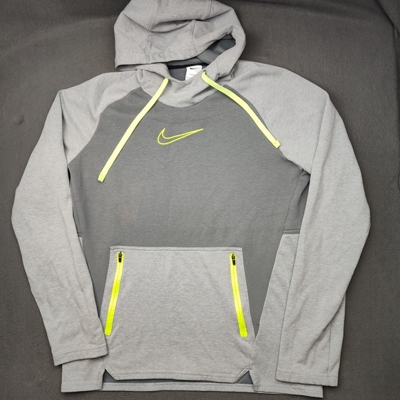 Nike Hoodie Mens Medium Gray Cold Weather Therma Fit Running Training DD2112 - Picture 1 of 10